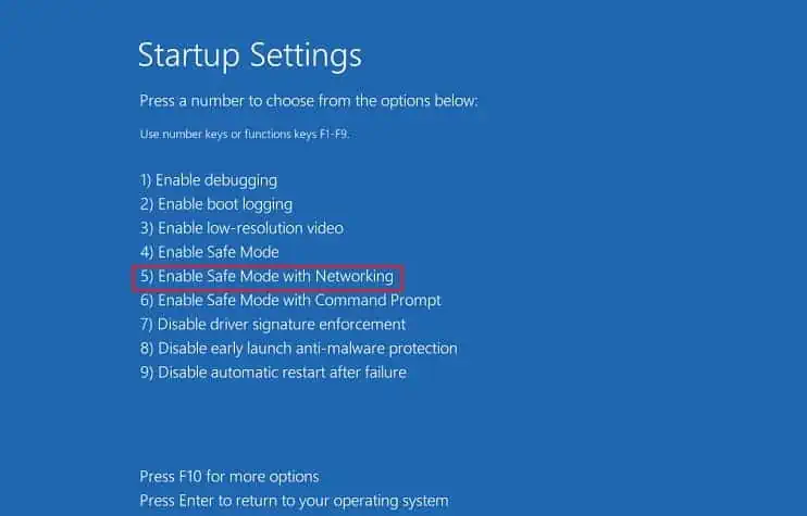 14 Ways to Solve a Black Screen on Your Dell Laptop 18 enable-safe-mode-with-networking-option-in-windows-re