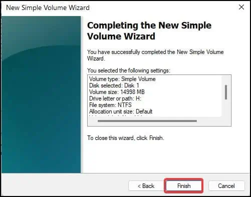 How to Fix SSD Unallocated on Windows 36 fininsh-partition