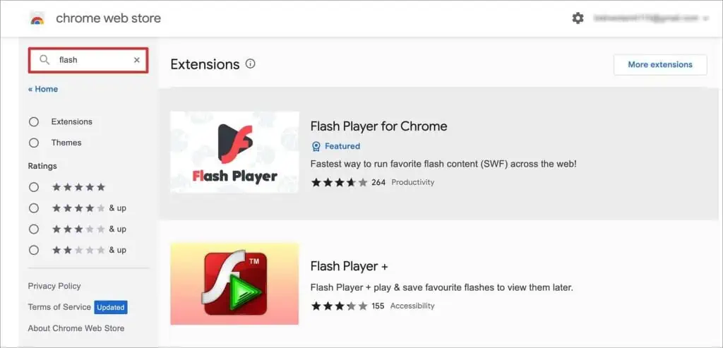How to Fix "Adobe Flash Player is No Longer Supported" Error 1 flash-extension-on-chrome-1024x493