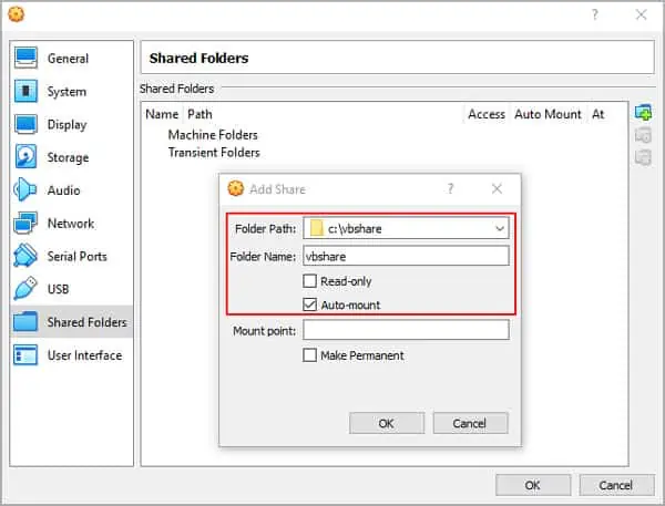 How to Create Shared Folder on Virtualbox 2 folder-path-and-auto-mount