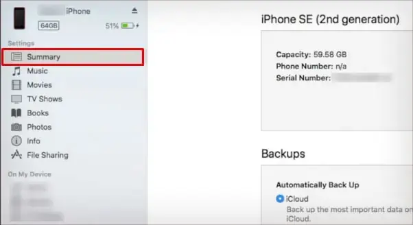 How to Fix Black Spot on iPhone Screen 12 iPhone-iTunes-Summary