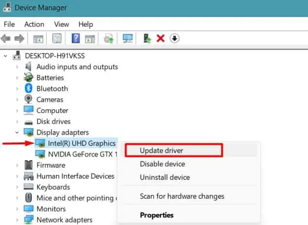 Fix: Your PC Can't Project to Another Screen Try Reinstalling the Driver or Using a Different Video Card 2 integrated-graphics-driver-update