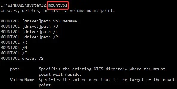 How to Fix SSD Unallocated on Windows 54 mountvol-command