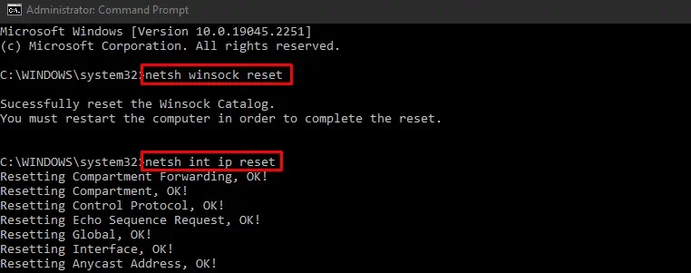 Microsoft Store Not Opening? Here’s How to Fix it 8 netsh-winsock-and-ip-reset
