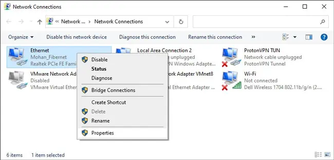 network-connection-properties