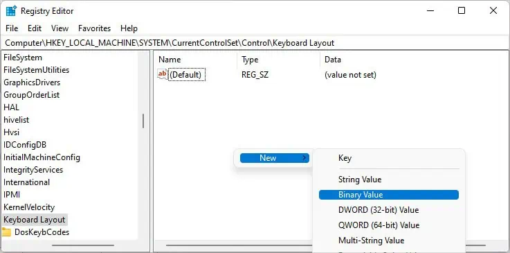 How to Disable a Key on Keyboard 27 new-binary-value