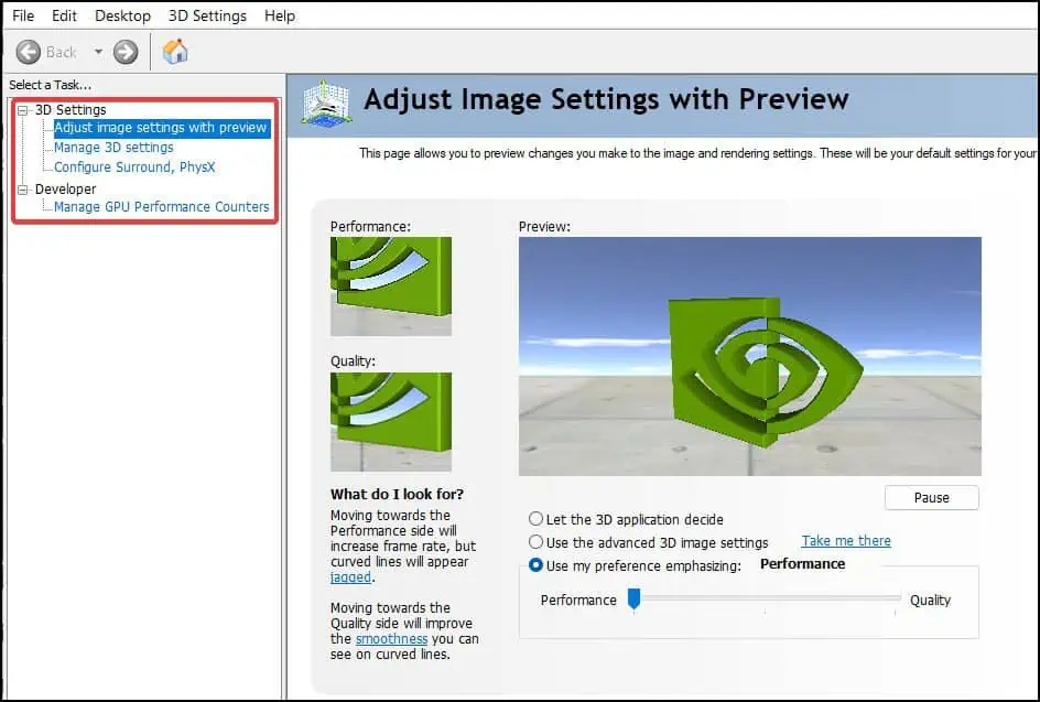 nvidia-3d-setting