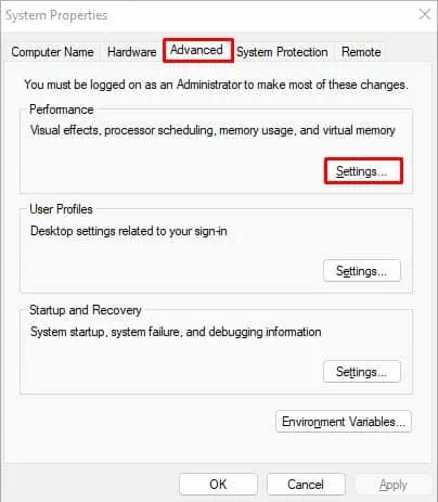 How to Fix “Windows Created a Temporary Paging File” 13 performance-settings-windows