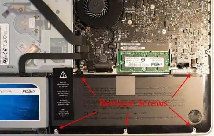 How to Fix "Hard Drive not Installed" Error on Laptop 11 remove-laptop-internal-battery-min