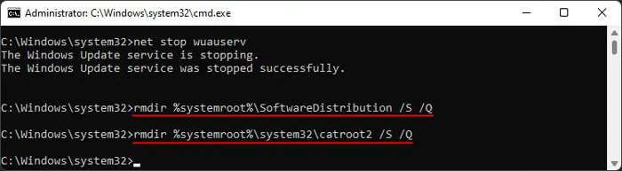 12 Ways to Fix "We Couldn’t Complete the Updates Undoing Changes" Error 24 remove-softwaredistribution-and-catroot2