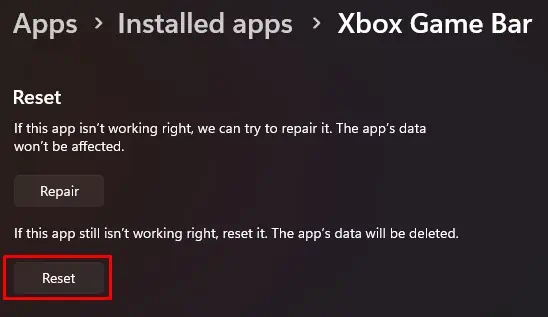 reset-xbox-game-bar-not-working
