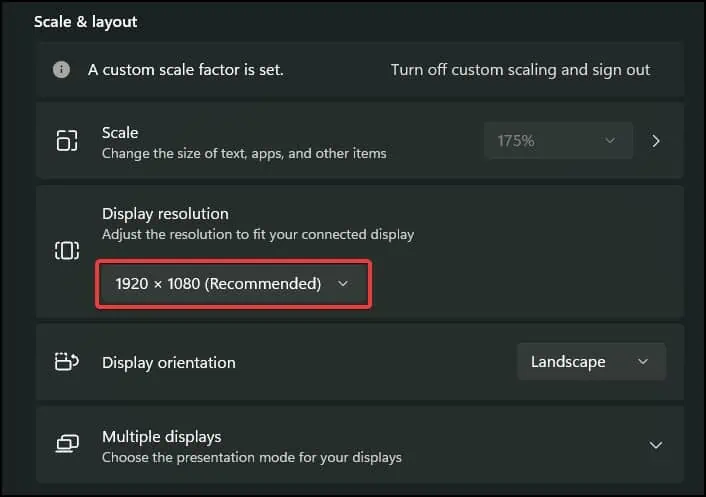 resolution-setting