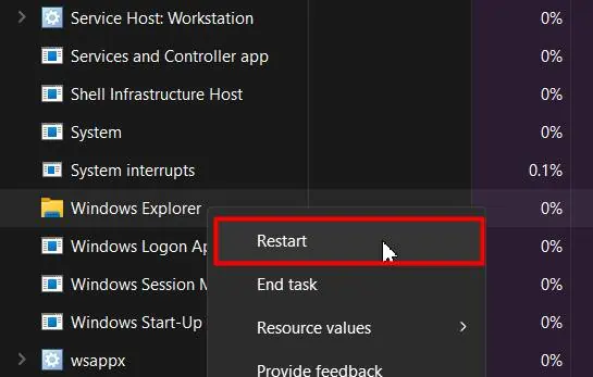 Windows Black Screen After Login? Here’s How to Fix it 1 restart-windows-explorer-2
