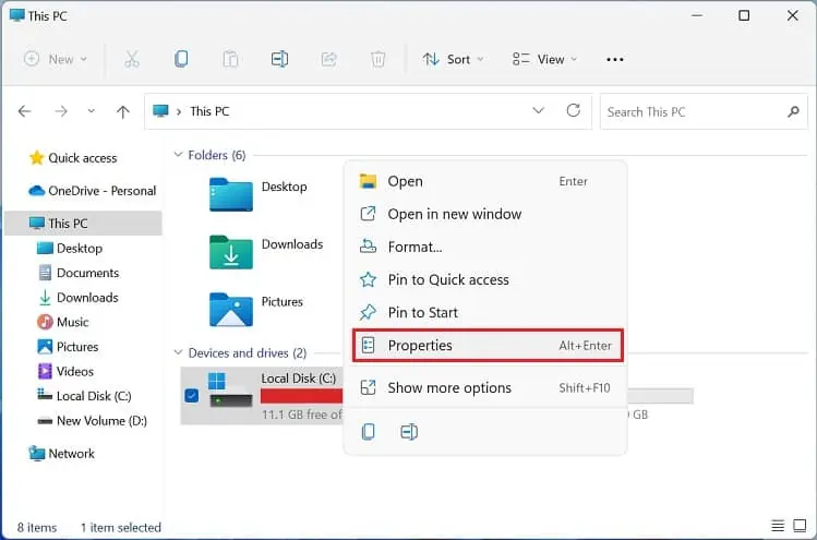 How to Check SSD or HDD in Laptop (4 Possible Ways) 10 right-click-drive-and-go-to-properties