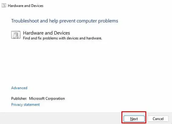 run-hardware-troubleshooter-left-mouse-not-working