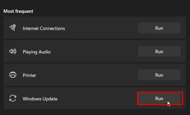 9 Ways to Fix if Laptop Won’t Shutdown on Windows 9 run-windows-update-troubleshooter