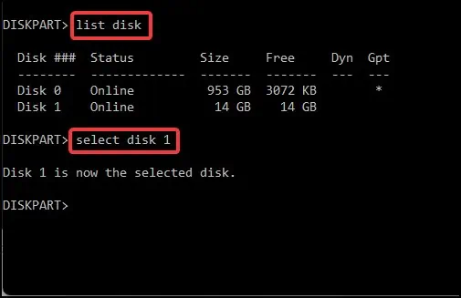 How to Fix SSD Unallocated on Windows 40 select-disk