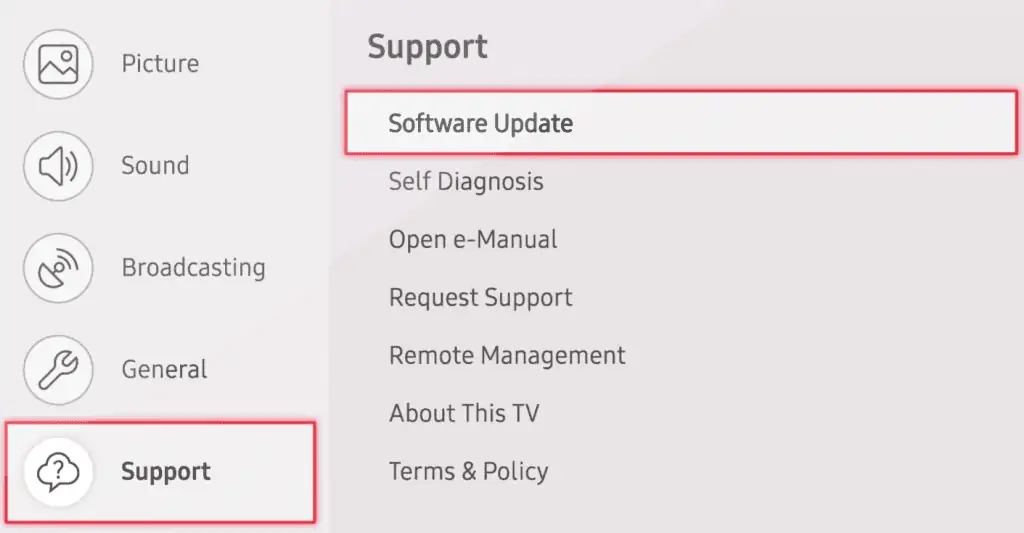 Samsung TV Red Light Blinking? Here’s How to Fix It 12 software-update-samsung-tv-1-1024x533