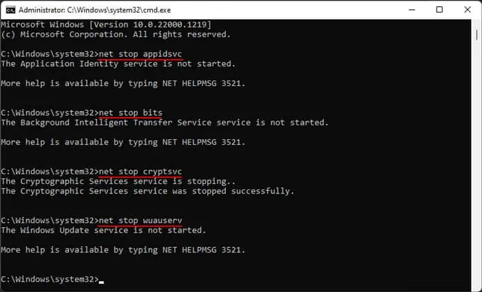 12 Ways to Fix "We Couldn’t Complete the Updates Undoing Changes" Error 22 stop-update-services