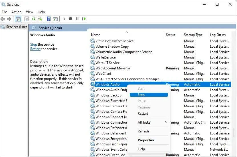 Logitech Speakers Not Working? Here's How to Fix it 19 stop-windows-audio-services