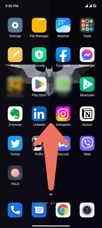 How to Open Your Phone's Settings Menu 15 swipe-up-from-the-middle-to-open-the-app-drawer