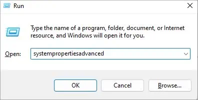 How to Fix “Windows Created a Temporary Paging File” 12 systempropertiesadvanced