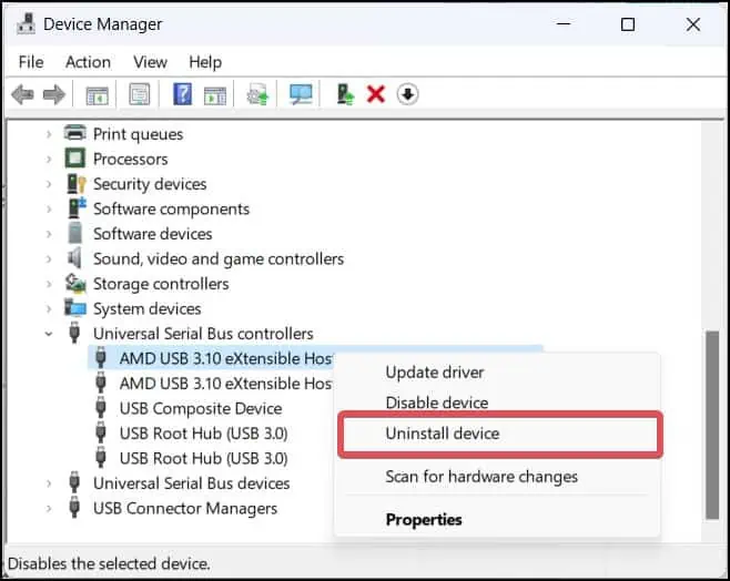 Why Does My Usb Keeps Disconnecting? How To Fix It 9 uninstall-USB-driver-1