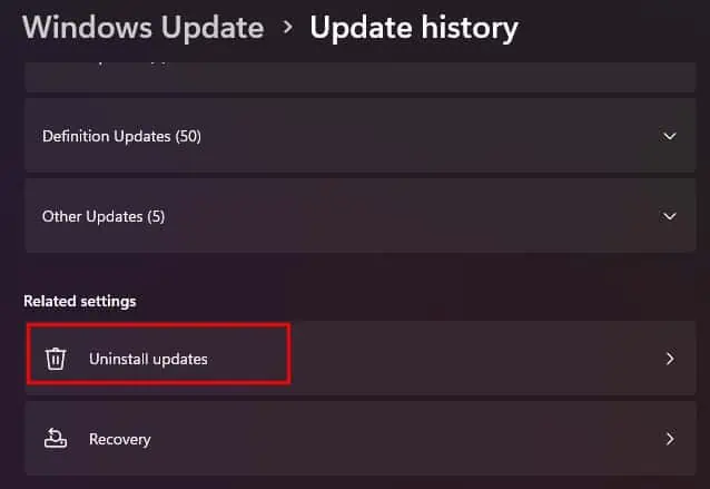 Fix: Windows Did Not Detect Any Networking Hardware 28 uninstall-updates-2