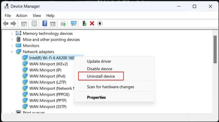 WiFi Not Turning On in Windows? How to Fix it 25 uninstall-wireless-device-manager