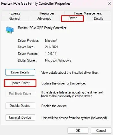 Fix: Windows Did Not Detect Any Networking Hardware 25 update-driver-3