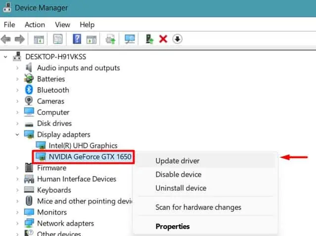 Fix: Your PC Can't Project to Another Screen Try Reinstalling the Driver or Using a Different Video Card 1 update-driver-4
