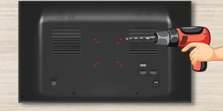 How to Mount a Monitor Without Holes 24 use-portable-drill-machine