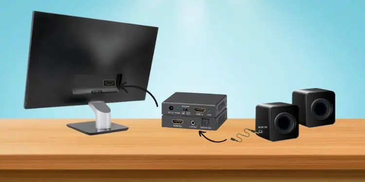 How to Connect Speakers to Monitor (5 Effective Ways) 22 using-hdmi-audio-extractor