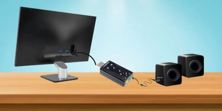 How to Connect Speakers to Monitor (5 Effective Ways) 21 using-usb-audio-card