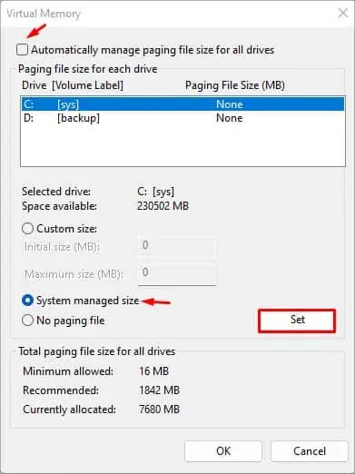 How to Fix “Windows Created a Temporary Paging File” 22 virtual-memory-configuration