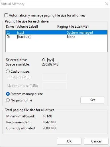 How to Fix “Windows Created a Temporary Paging File” 15 virtual-memory-paging-settings
