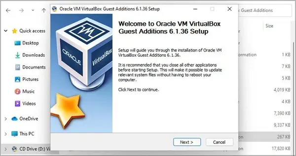 How to Create Shared Folder on Virtualbox 4 virtualbox-guest-additions-windows-setup