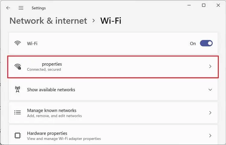 your-connection-properties
