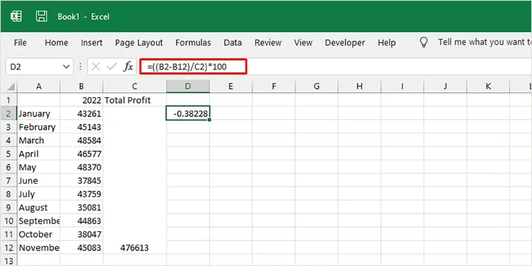 Calculate-percentage-by-value-diferences