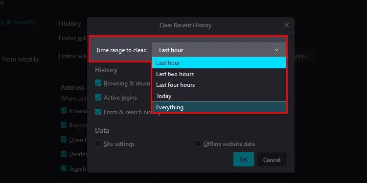7 Ways to Fix PR_CONNECT_RESET_ERROR on Mozilla Firefox 12 Click-on-the-Time-Range