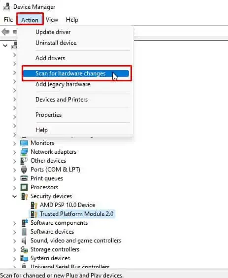Scan-for-hardware-changes