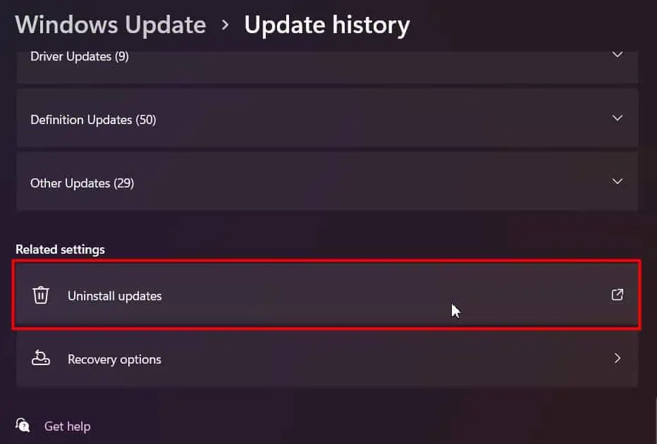 Windows Black Screen After Login? Here’s How to Fix it 11 Uninstall-updates-min