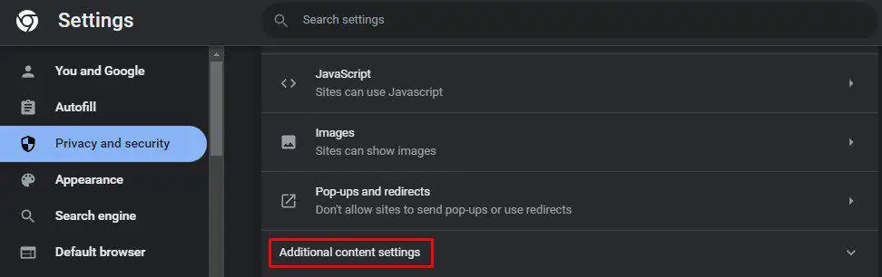 12 Ways to Make Your Google Chrome Faster 13 additional-content-settings