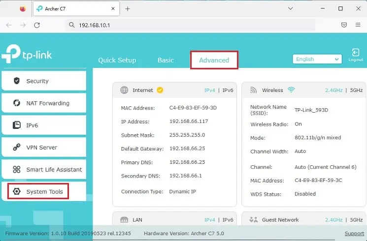 How to Update Router Firmware on TP-Link (2 Possible Ways) 3 advanced-system-tools