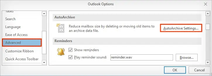 autoarchive-setting
