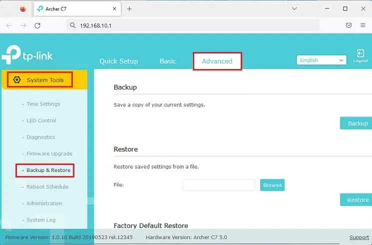 How to Update Router Firmware on TP-Link (2 Possible Ways) 8 backup-and-restore