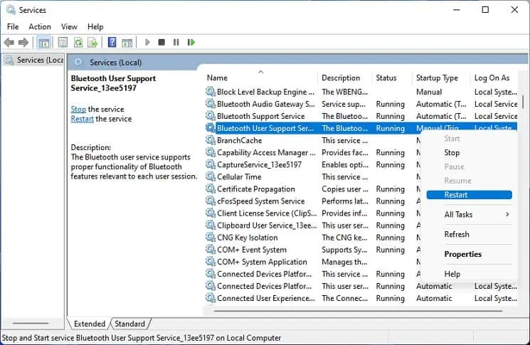 bluetooth-service-restart
