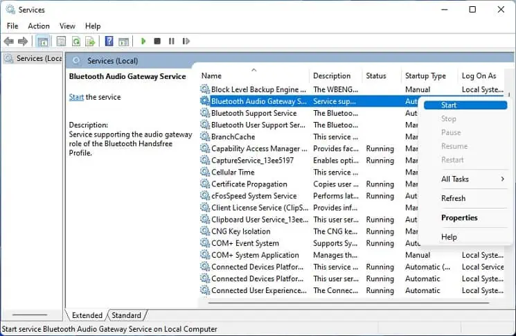 bluetooth-service-start