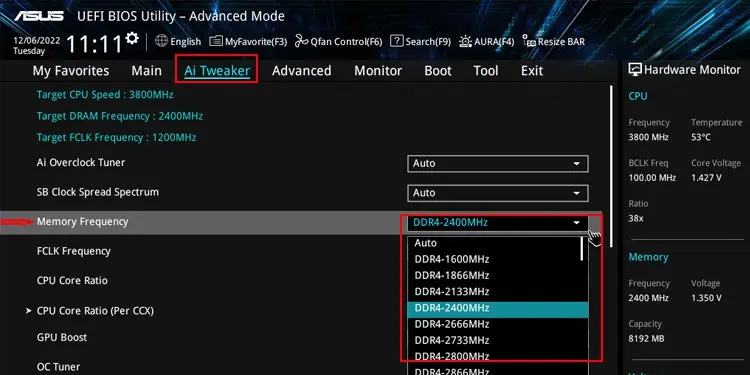 RAM Slot Not Working on My Motherboard - How to Fix it? 6 change-DRAM-Frequency