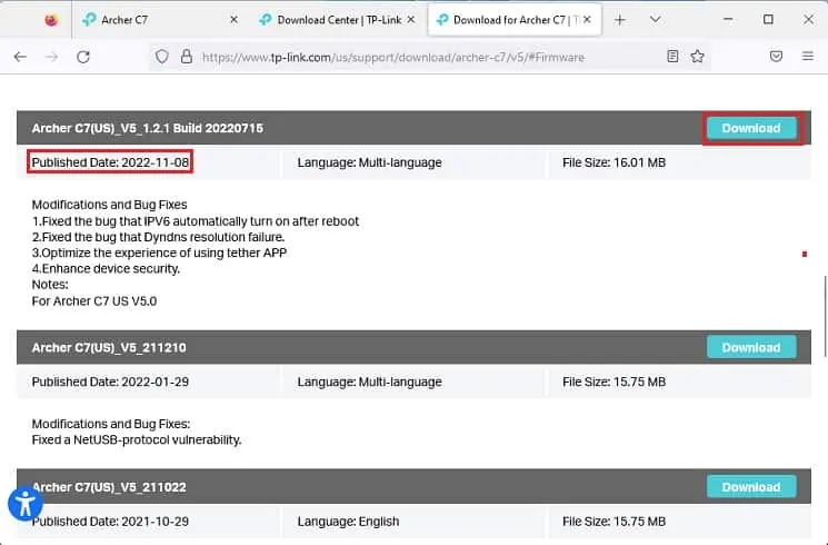 How to Update Router Firmware on TP-Link (2 Possible Ways) 13 check-published-date-and-download